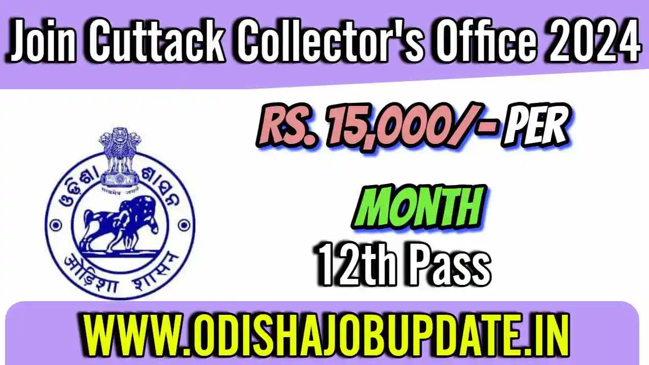 Cuttack Collector Office Recruitment 2024: Apply Now Odisha Job Alert Cuttack Collector Office Recruitment