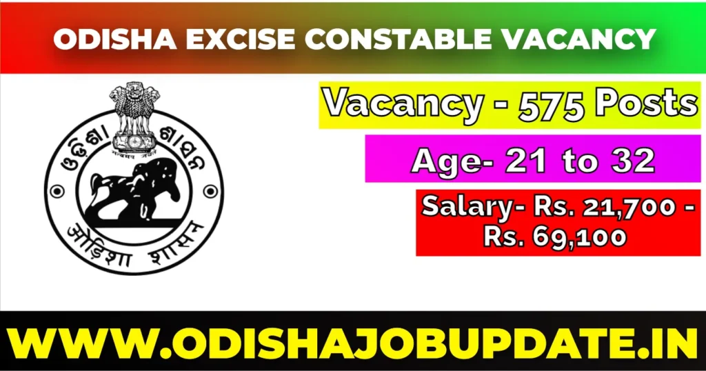 Odisha Excise Constable Recruitment Notification 2024 Apply Online For 575 Posts Odisha Excise Constable Recruitment