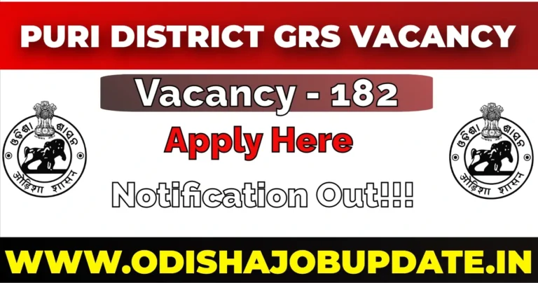 Puri District Gram Razogar Sevak (GRS) Recruitment 2024