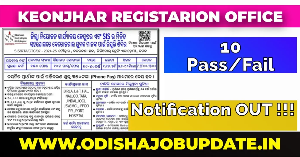 Keonjhar Registration Office Recruitment 2024: Apply Now Odisha Govt Job In Keonjhar Keonjhar Registration Office Recruitment 2024: Apply Now Odisha Govt Job In Keonjhar