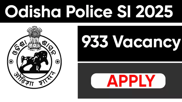 Odisha Police SI Recruitment 2025
