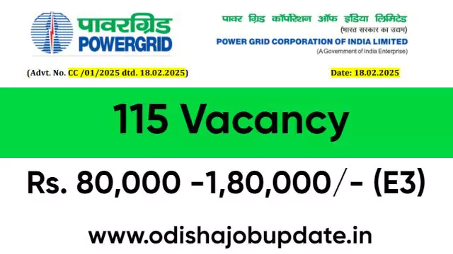 PGCIL Recruitment 2025: Apply Now For 115 Power Grid Vacancy PGCIL Recruitment 2025